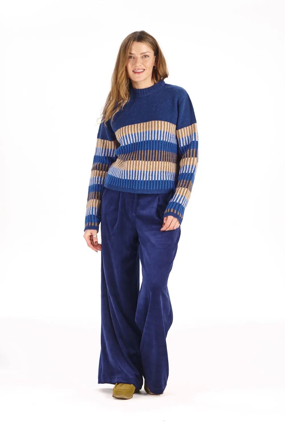 KOMODO SOFIA Hose Damen navy Bio-Samt