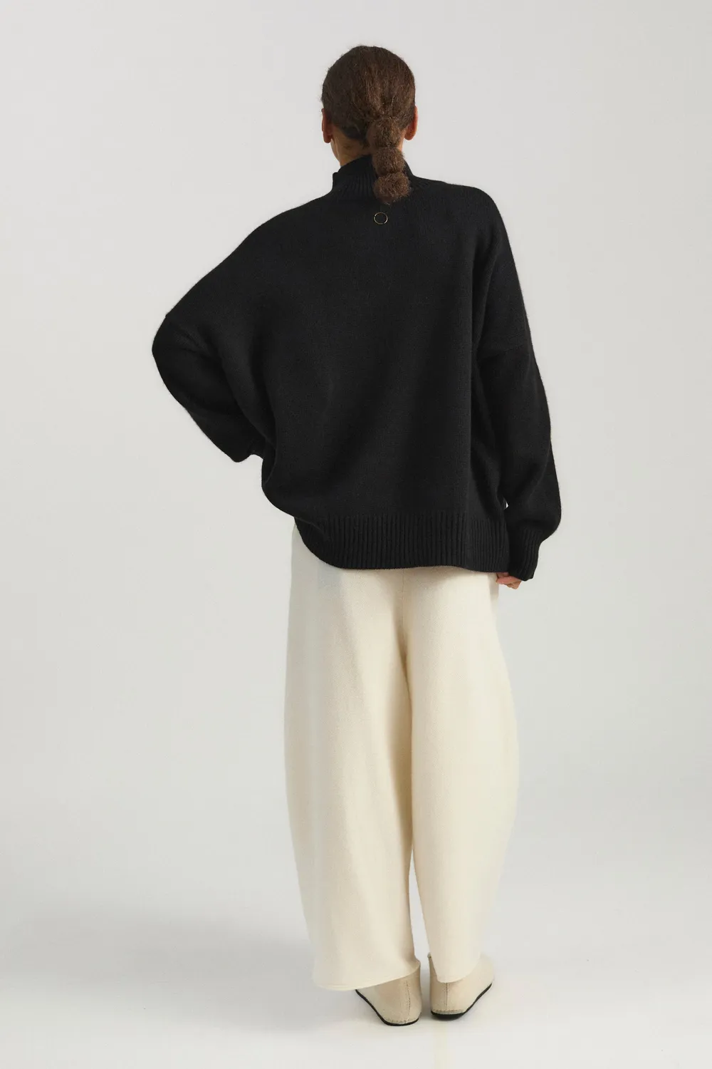 Oyuna Maxi Strickhose Ivory aus Kaschmir