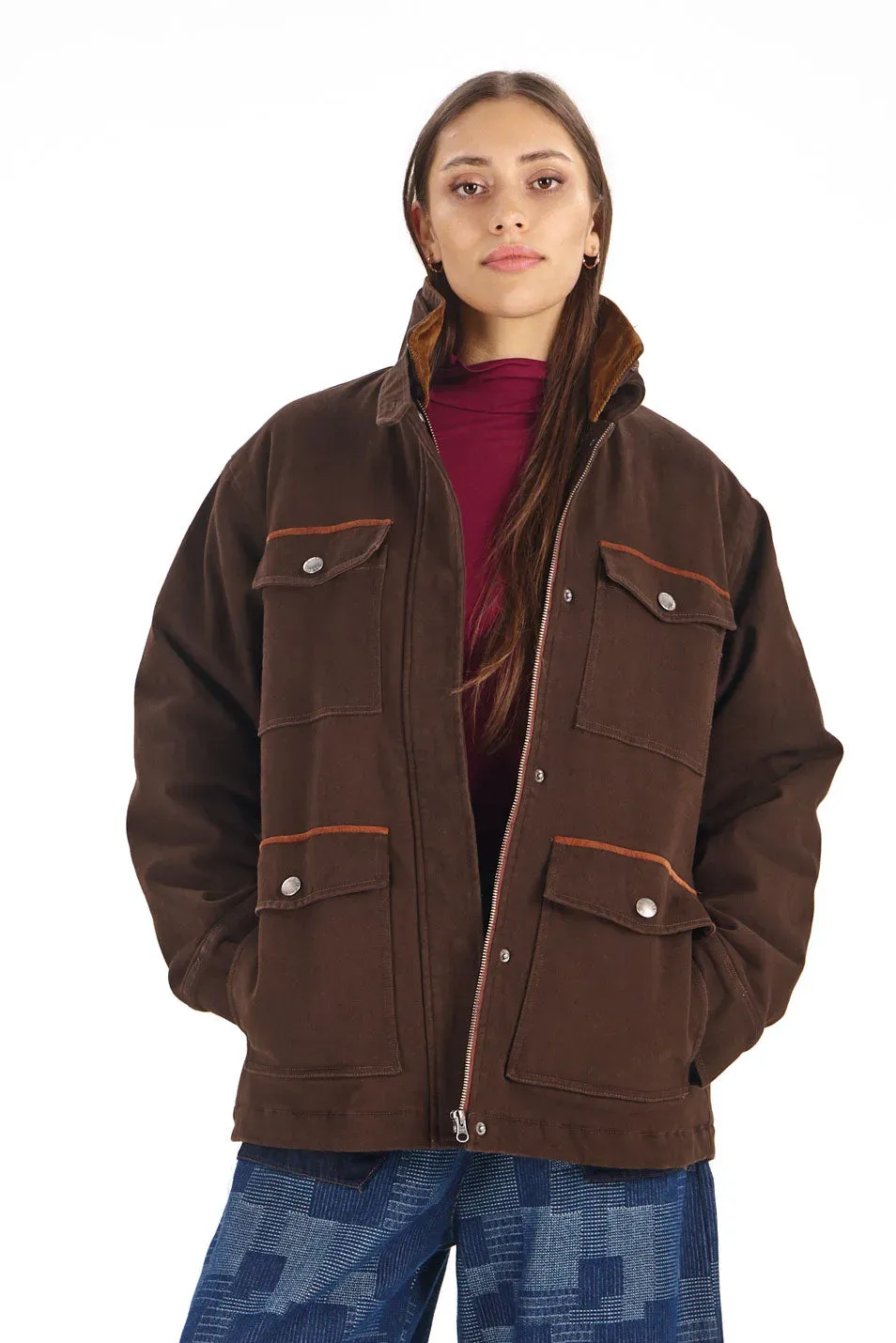 KOMODO VINEY Jacke Chocolate Damen wattiert Bio-Baumwolle
