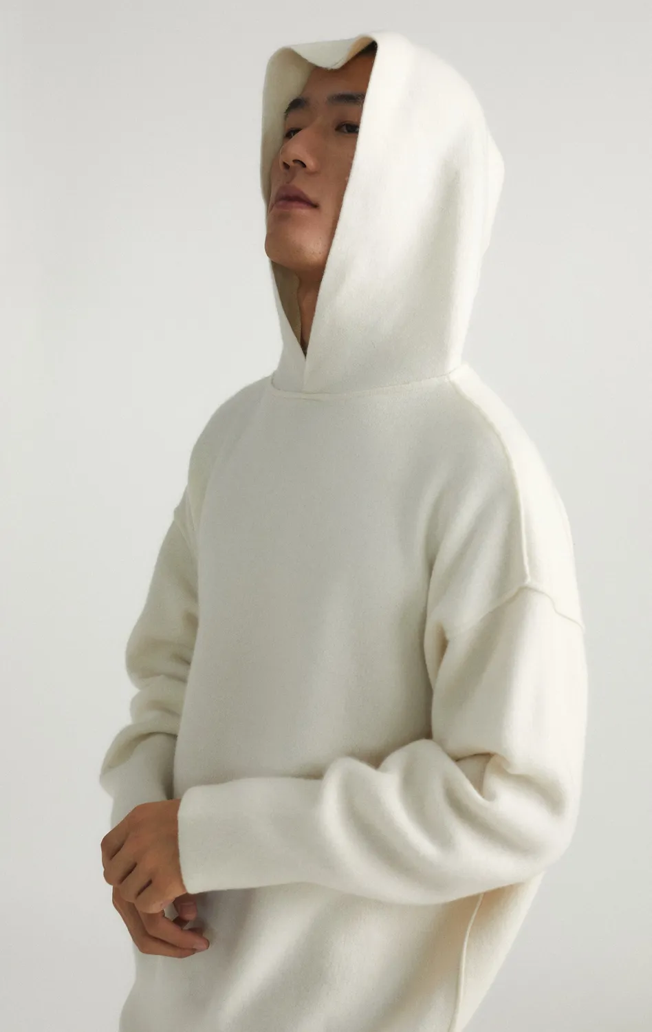 Oyuna Seku Hoodie Ivory reversibel Kaschmir
