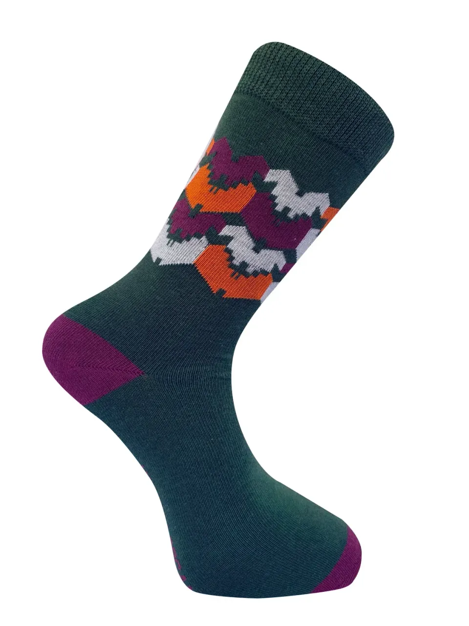 Komodo Dhaka Socken Grün Bio-Baumwolle GOTS