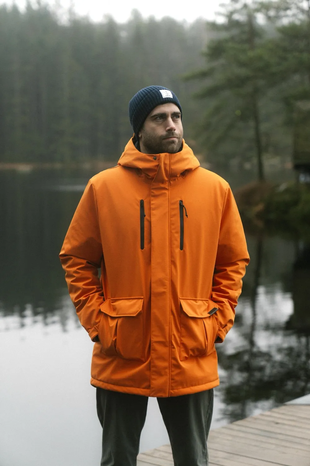 LAKOR Cotton Beanie Mütze navy Bio-Baumwolle