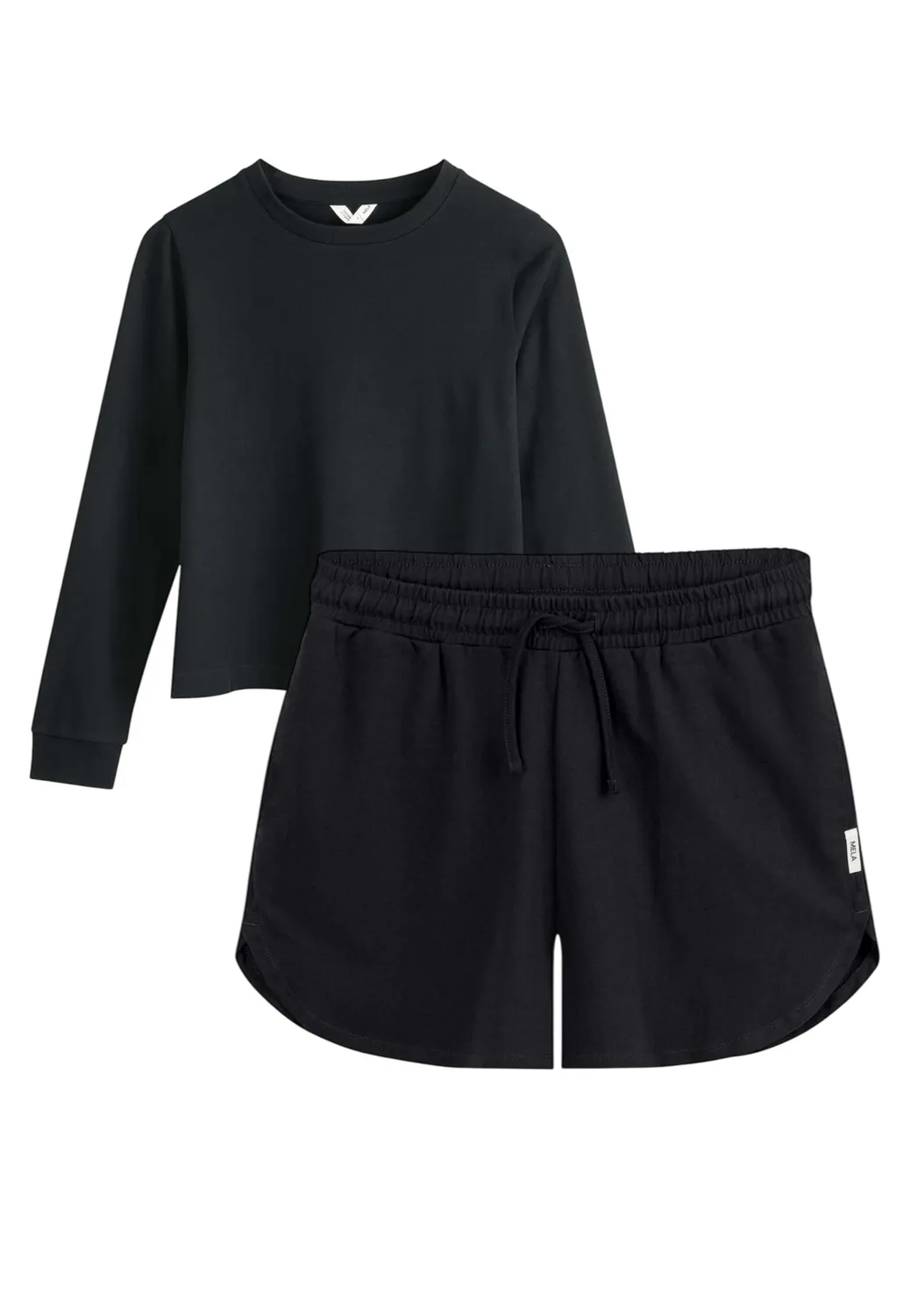 MELA AASTHA+SUNYATA Shirt-Shorts-Set Bio Langarm