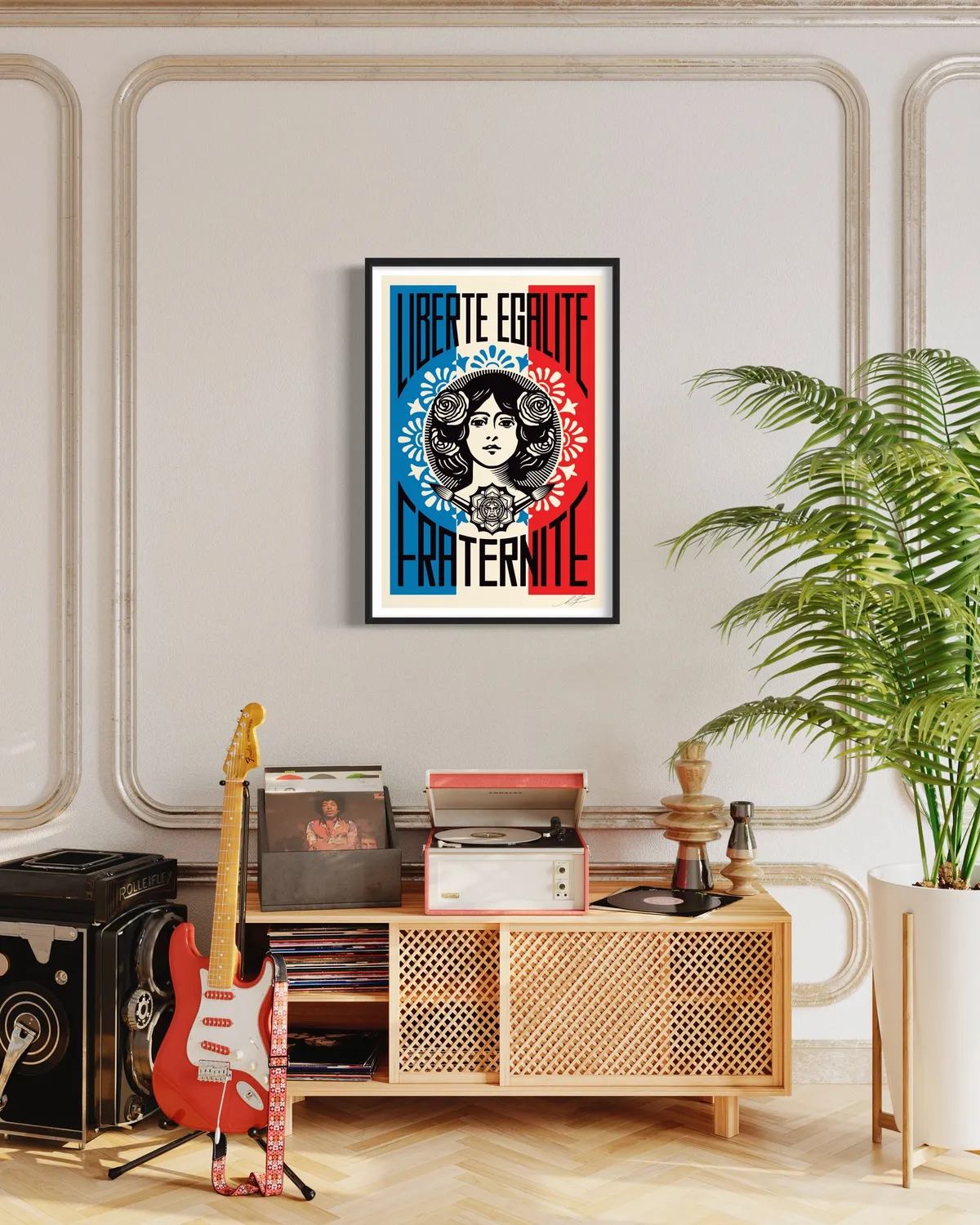 Obey Liberté Egalité Fraternité Lithografie 91x61 signiert