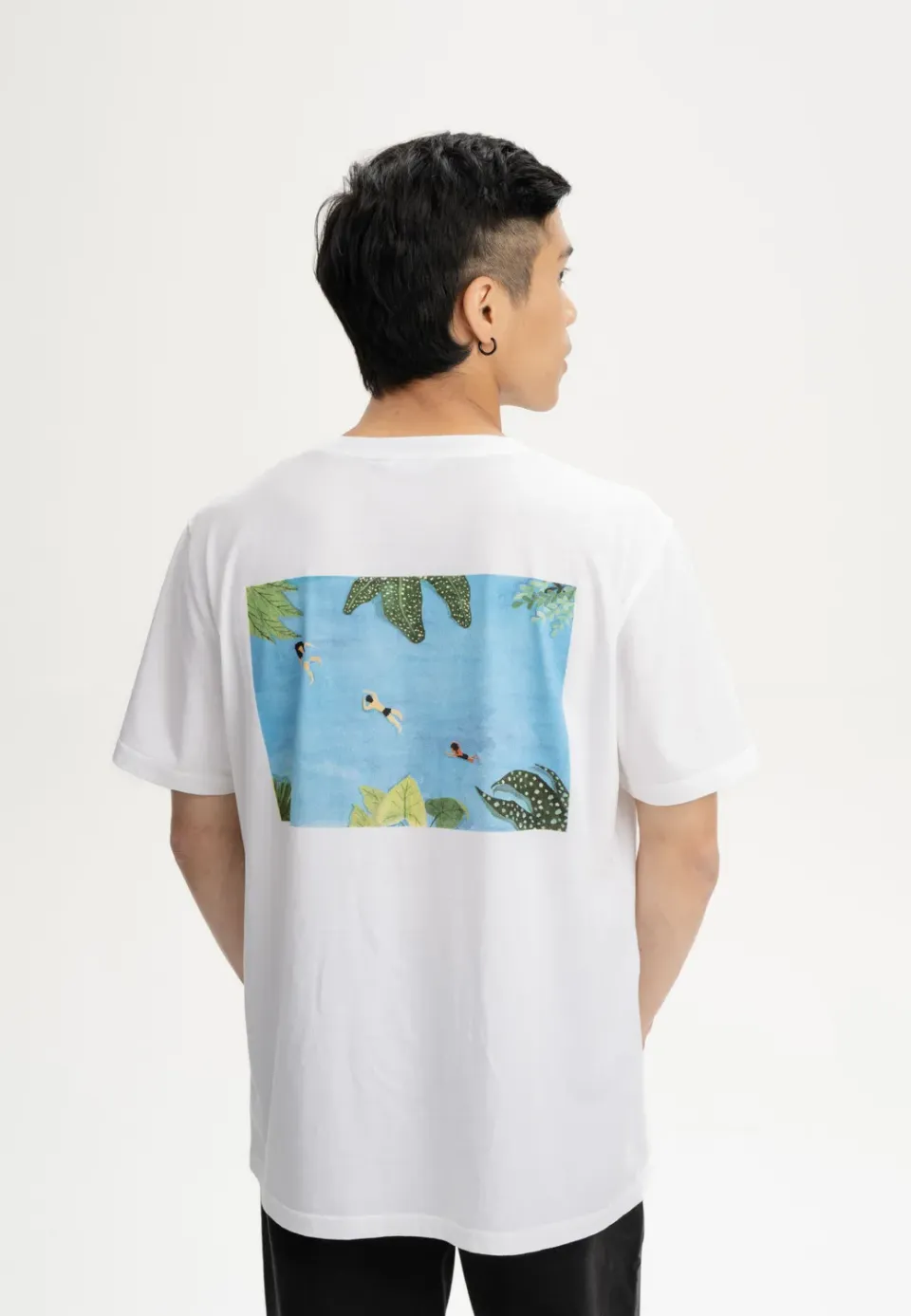 MELA Artist Atelier Mave T-Shirt weiß Print Bio