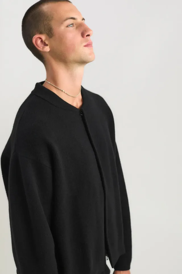 Oyuna Boto Jacke Schwarz Kaschmir Bomberjacke