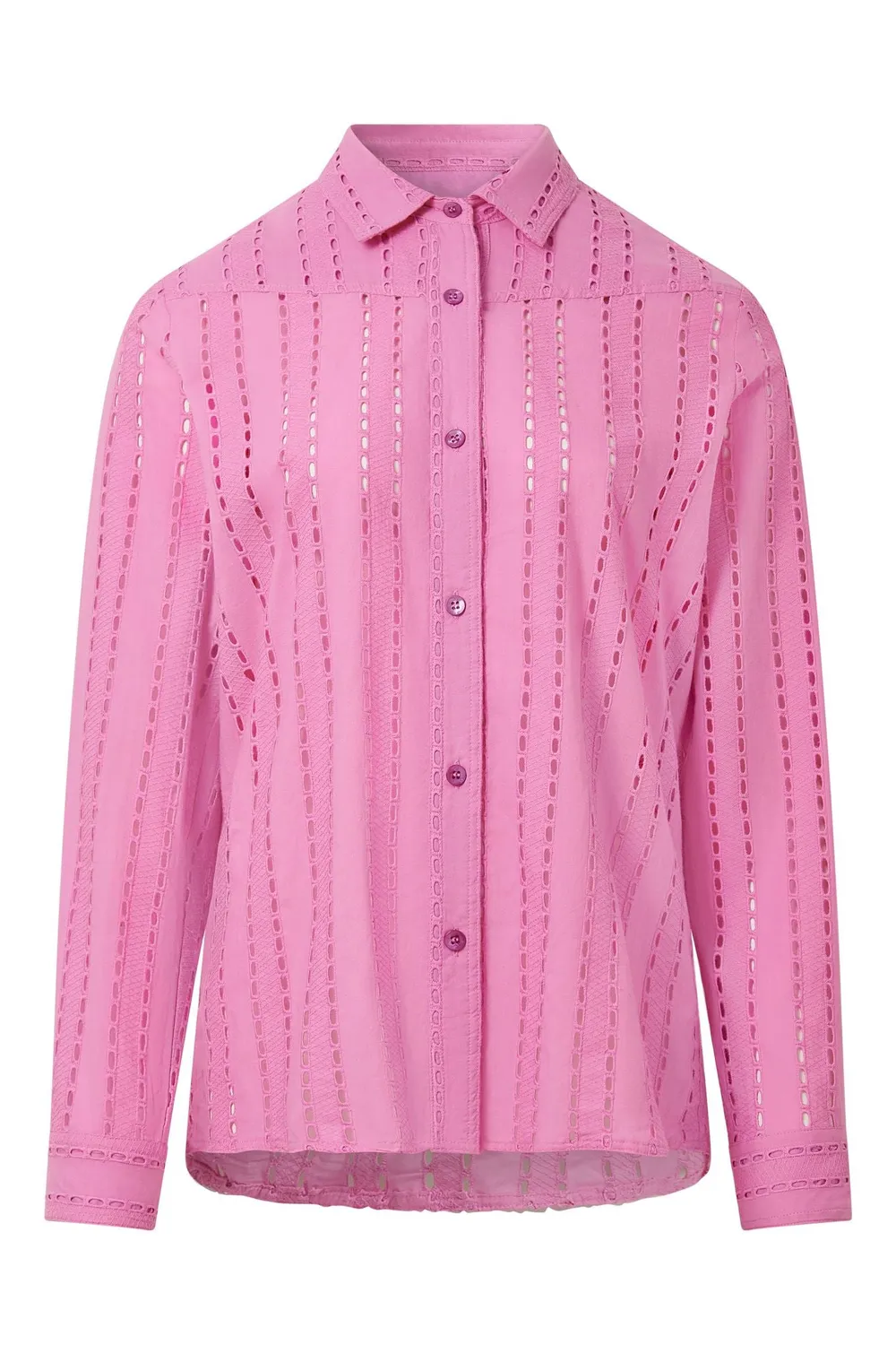 KOMODO RIO Bluse Pink aus Bio-Baumwolle Broderie