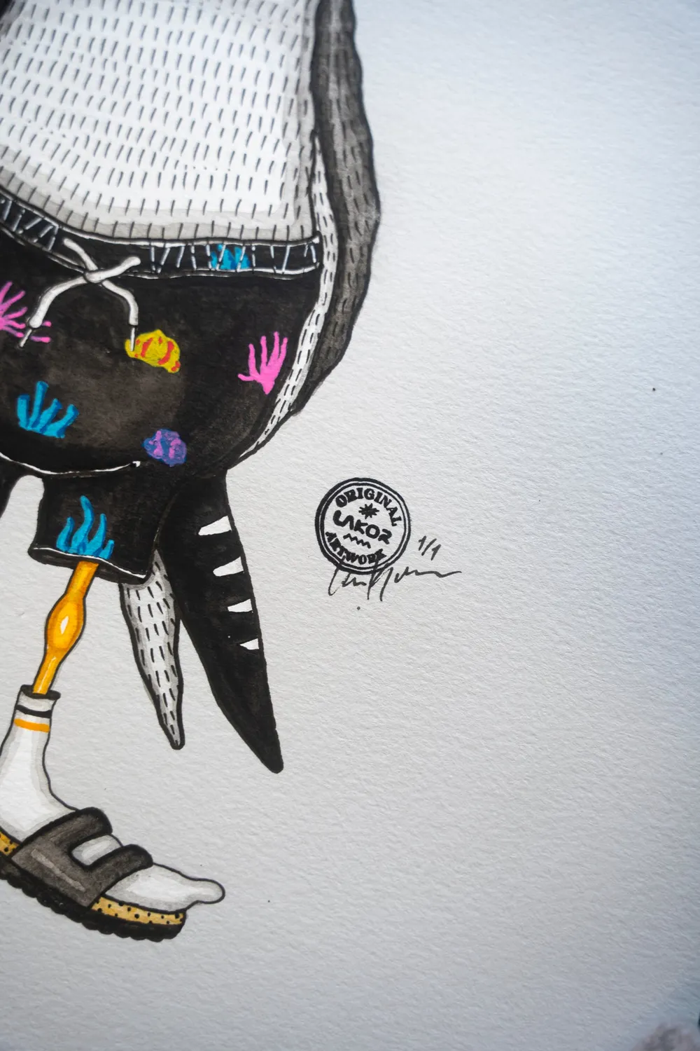 LAKOR Flipping The Bird Original Poster Weiß Recyclingpapier