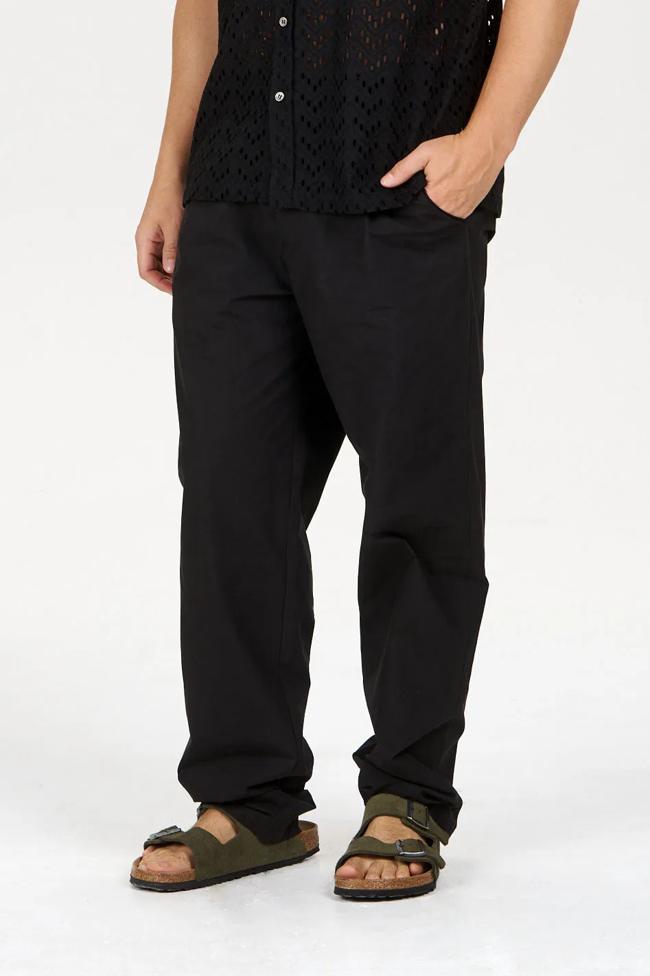 KOMODO BOWIE Hose Schwarz Herren Bio-Baumwolle