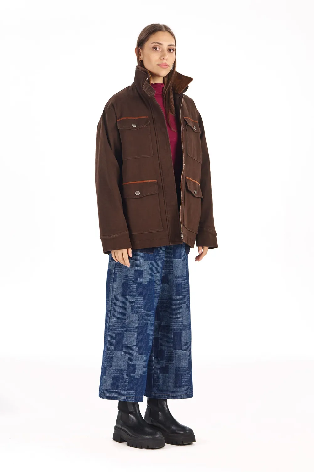 KOMODO VINEY Jacke Chocolate Damen wattiert Bio-Baumwolle