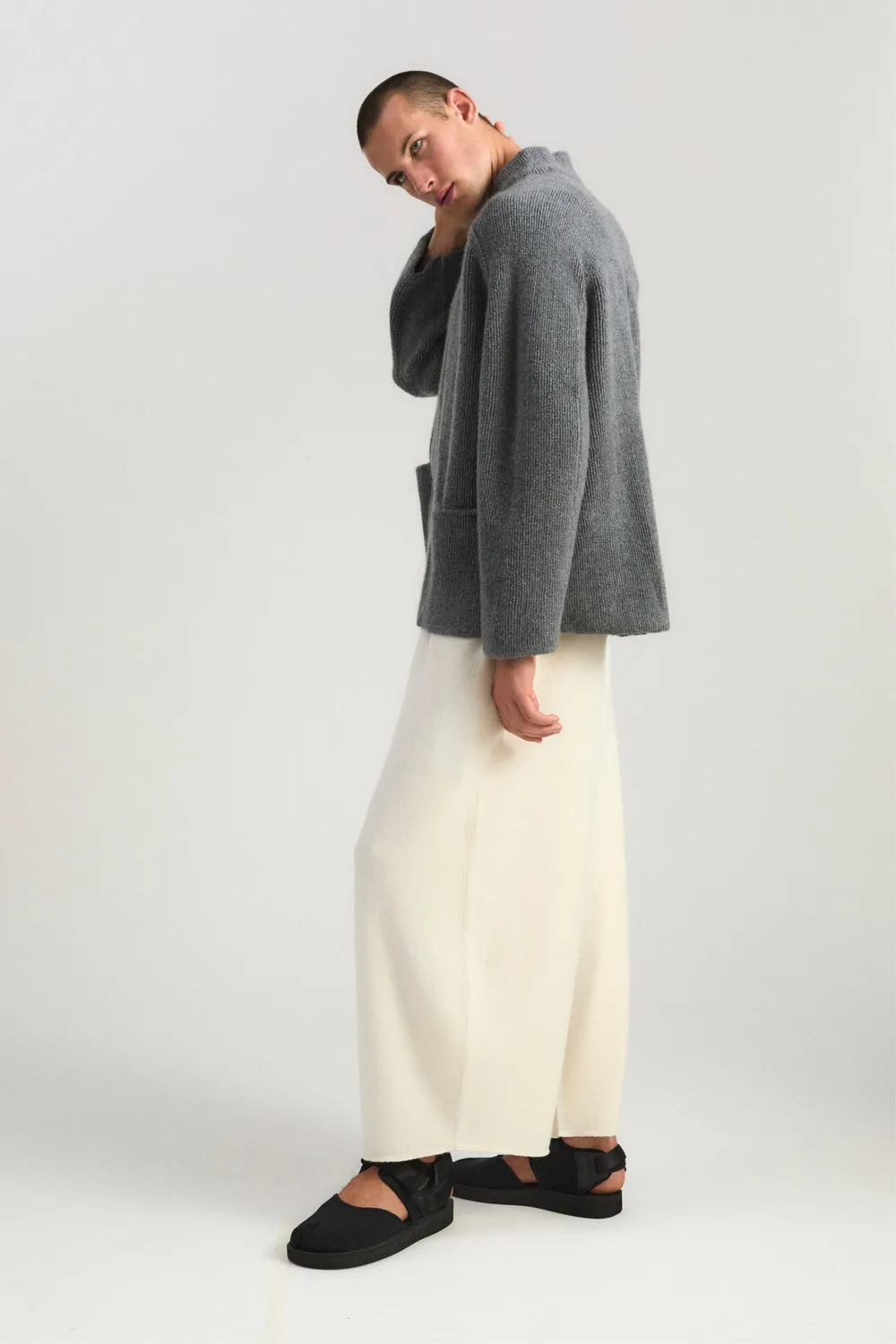 Oyuna Maxi Hose Ivory aus Kaschmir