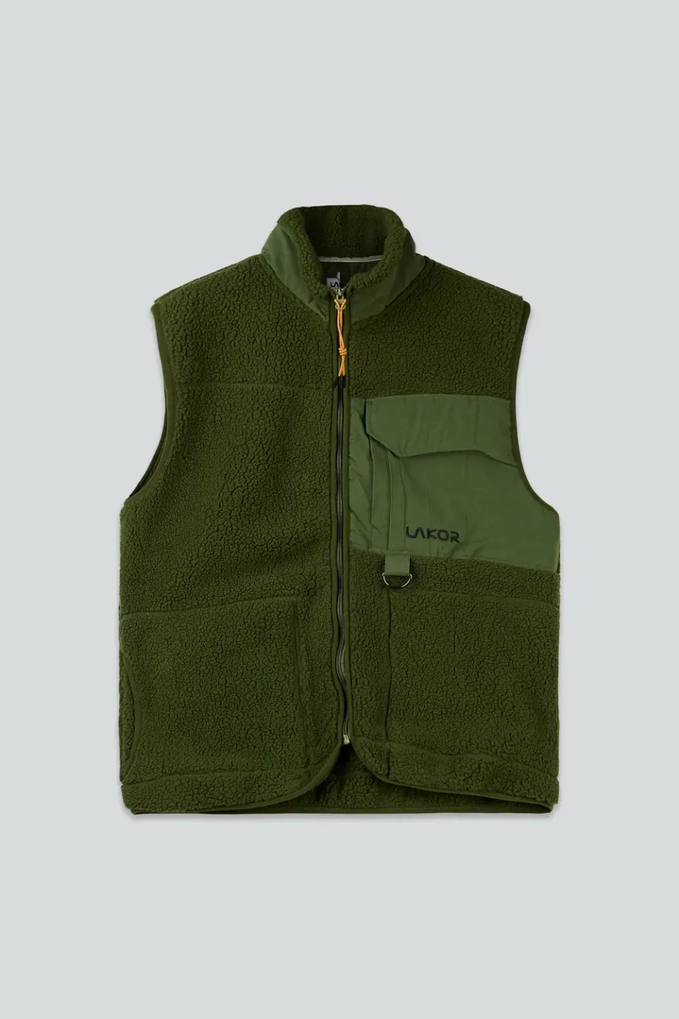 LAKOR Bear Sherpa Weste Rifle Green aus Recycling-Polyester