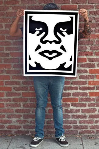 Obey 3-Face White Lithografie Set 3x 76x63 signiert