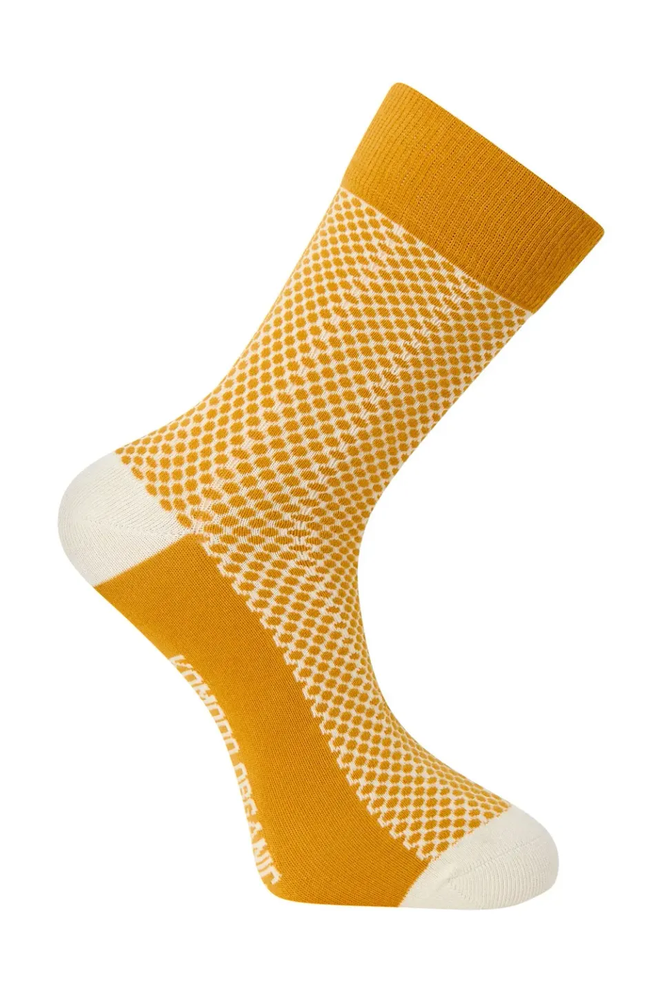 Komodo Dot Socken senfgelb aus Bio-Baumwolle