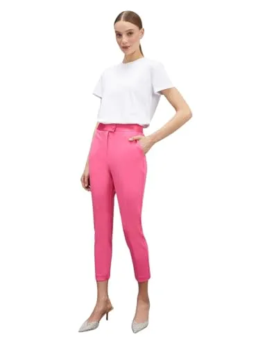 Motivi New York Hose Satineinsätze Stoffhose Jersey