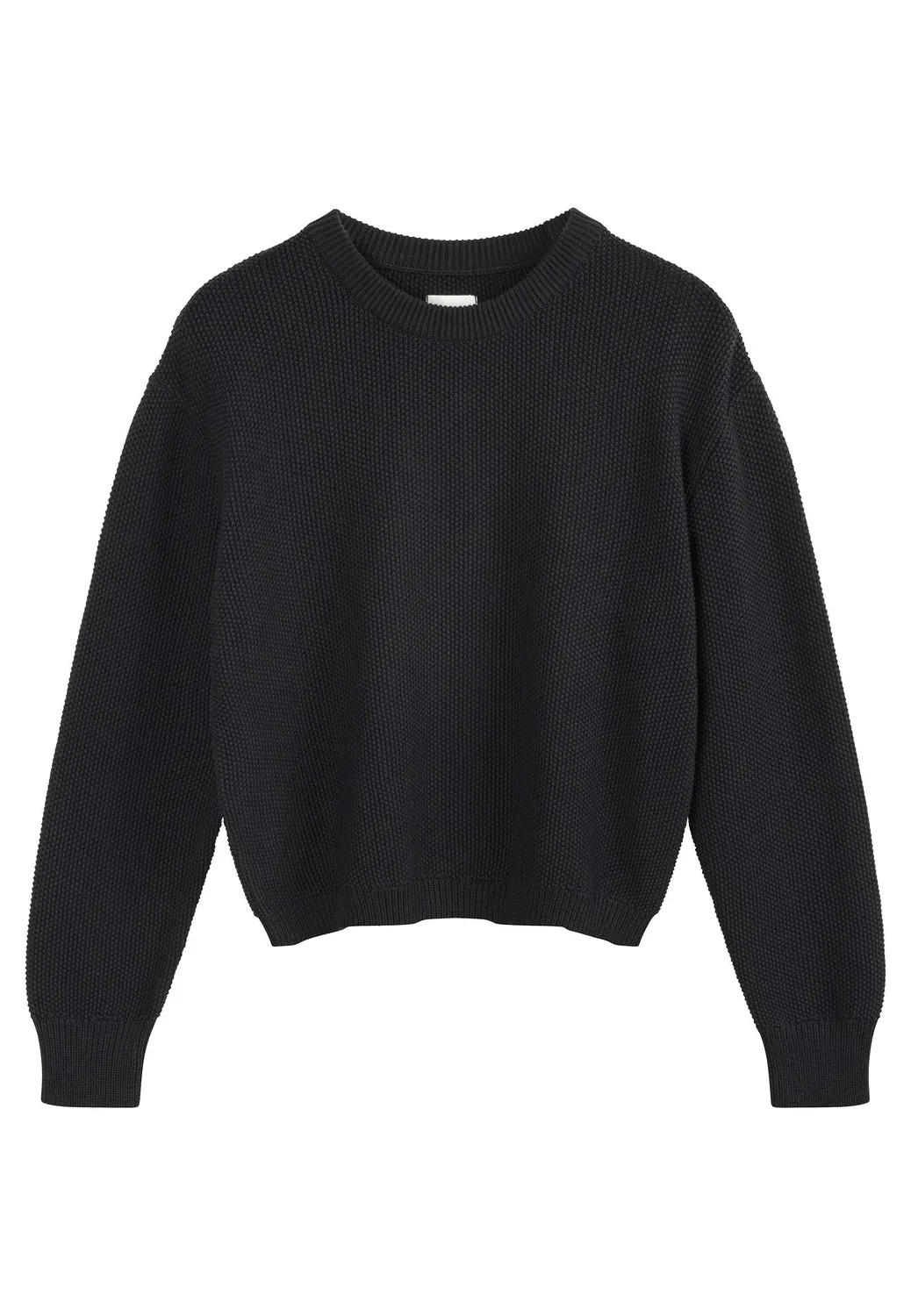 MELA SURIYA Strickpullover schwarz aus Bio-Baumwolle