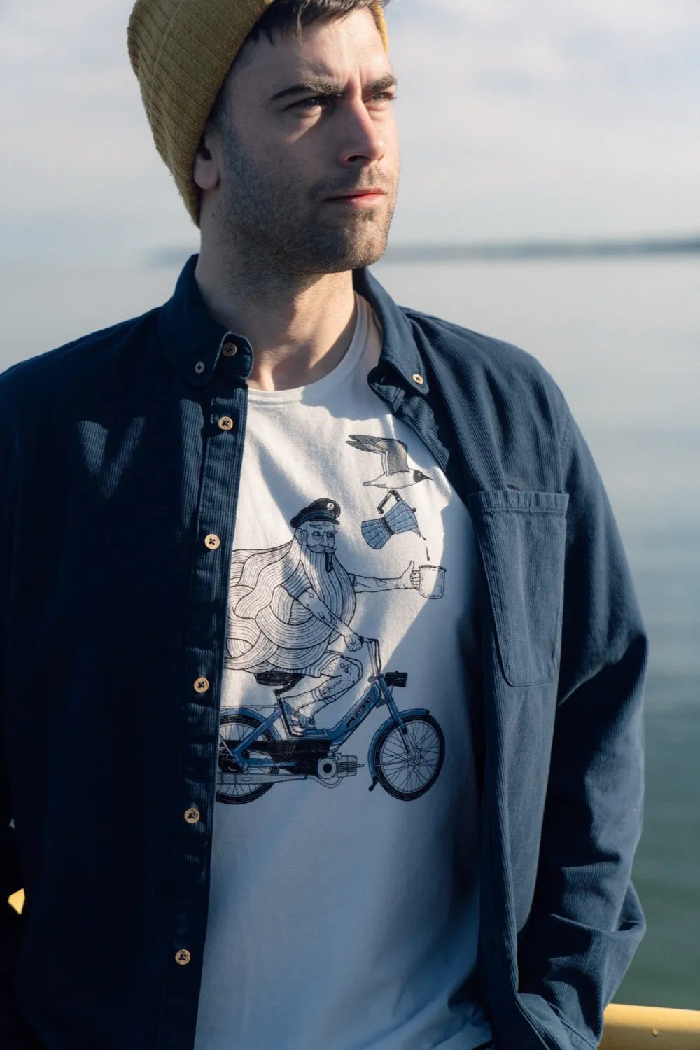 LAKOR Coffee Go T-Shirt star white Bio-Baumwolle