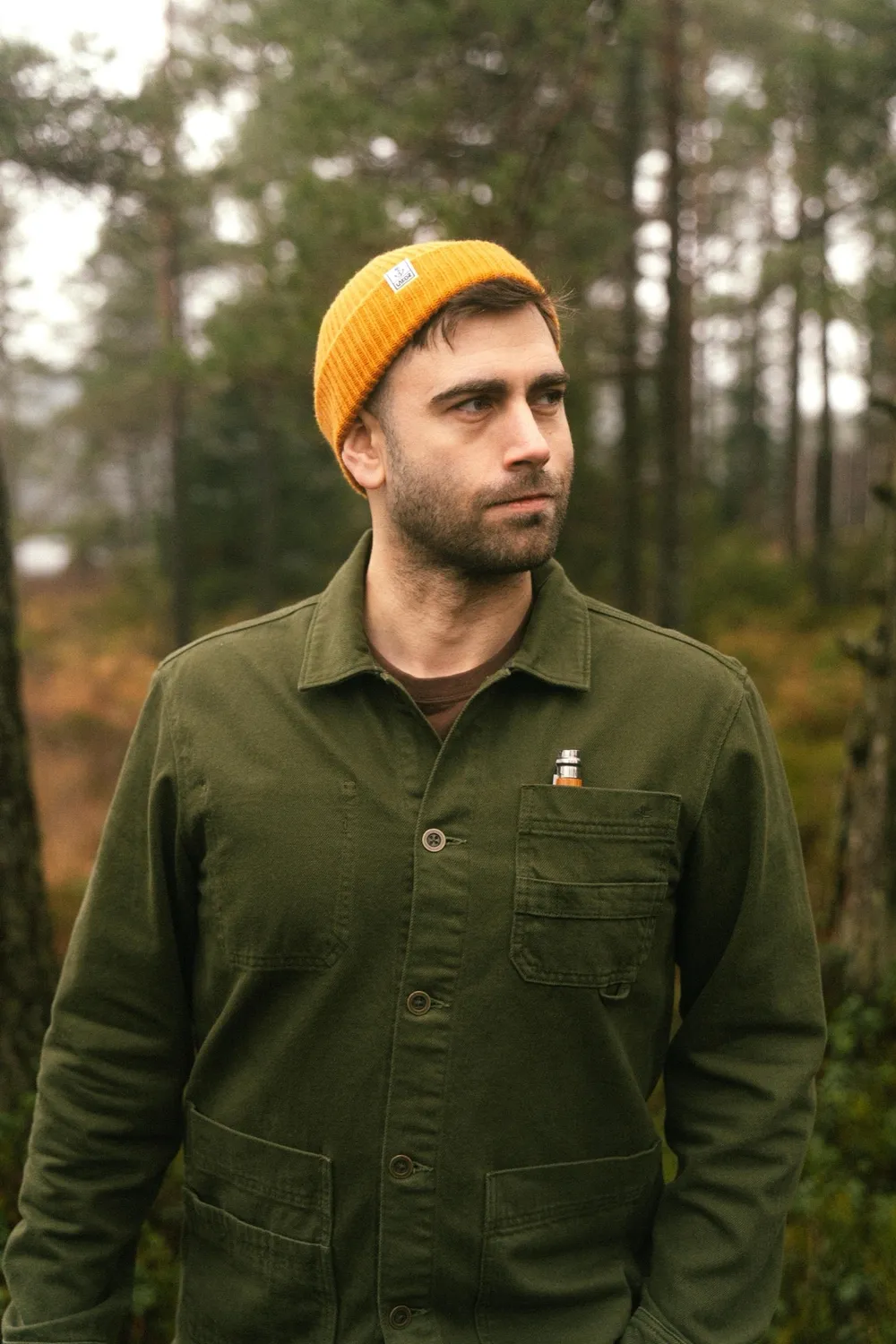 LAKOR Peddler Workshirt Overshirt Grün Bio-Baumwolle