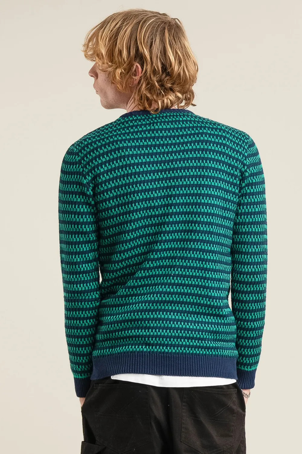 Komodo Kai Strickpullover Herren Navy Bio-Baumwolle