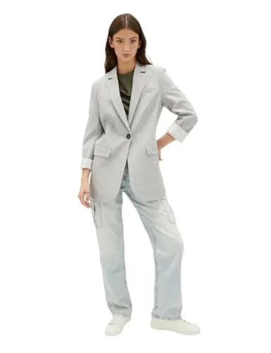 Motivi Einreihiger Blazer grau Gr.44 Viskose