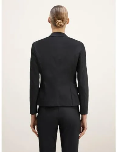 Motivi Kurzer Einreihiger Blazer Baumwolle Revers