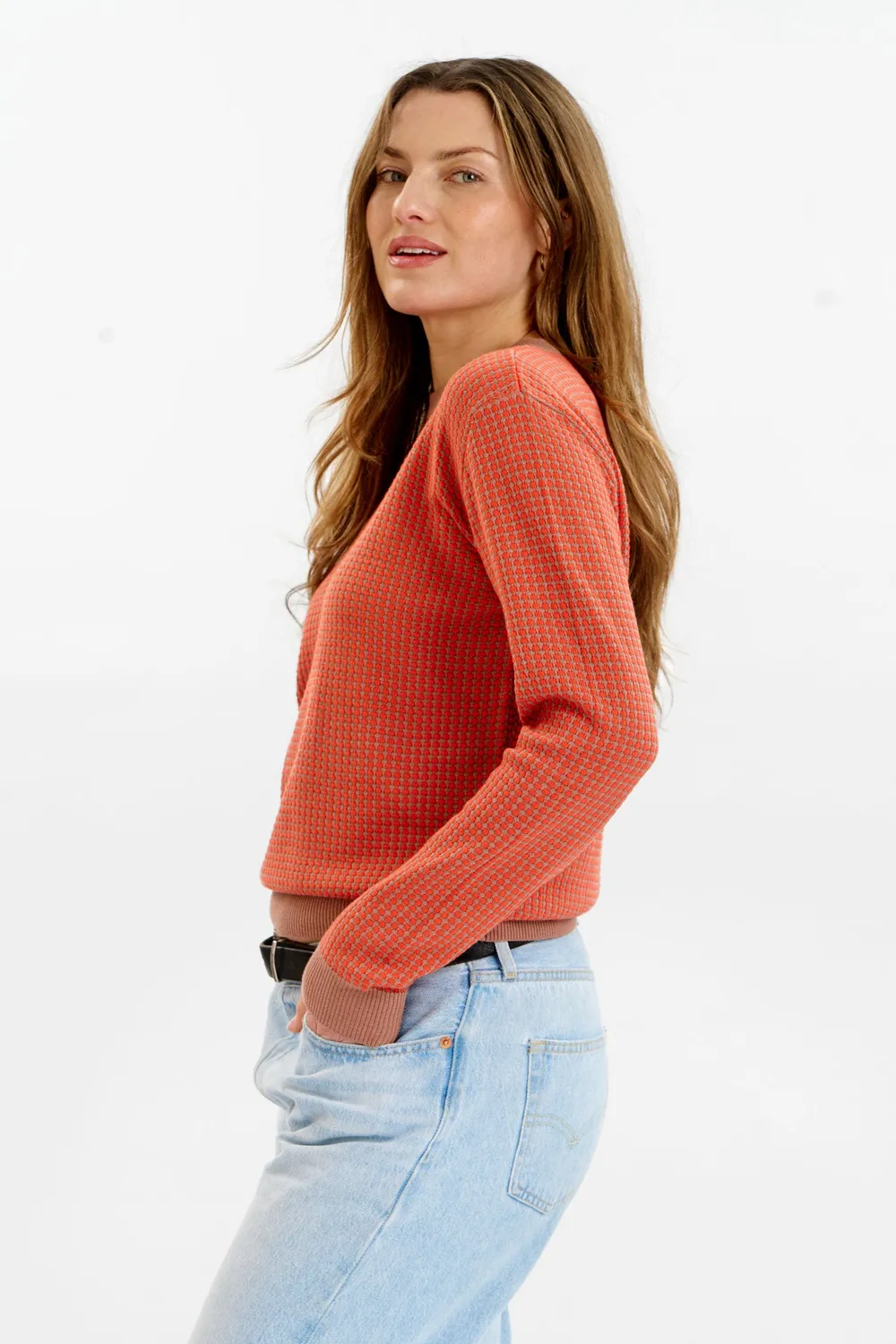 Komodo Hana Jumper Damen coffee-red Bio-Baumwolle
