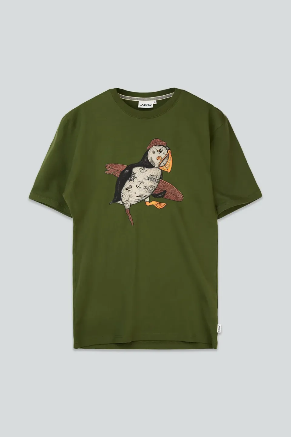 LAKOR Sea Parrot Surf T-Shirt Rifle Green Bio-Baumwolle