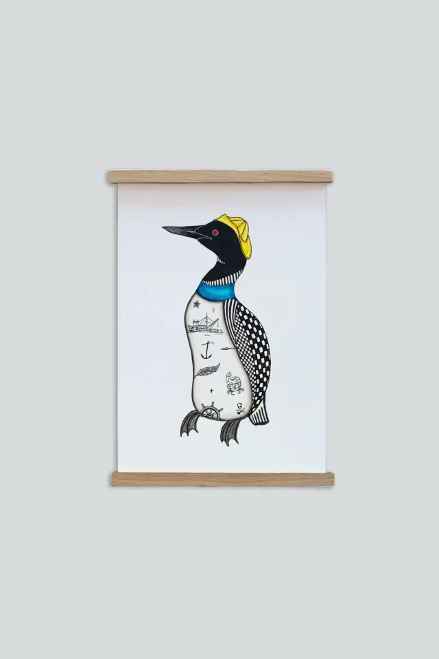 LAKOR Northern Diver Poster Weiß Onesize 250g Papier