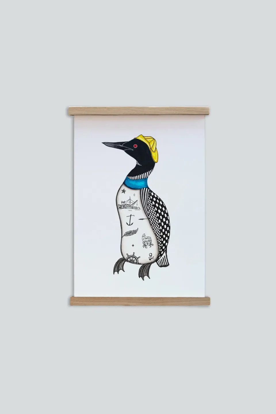 LAKOR Northern Diver Poster Weiß Onesize 250g Papier
