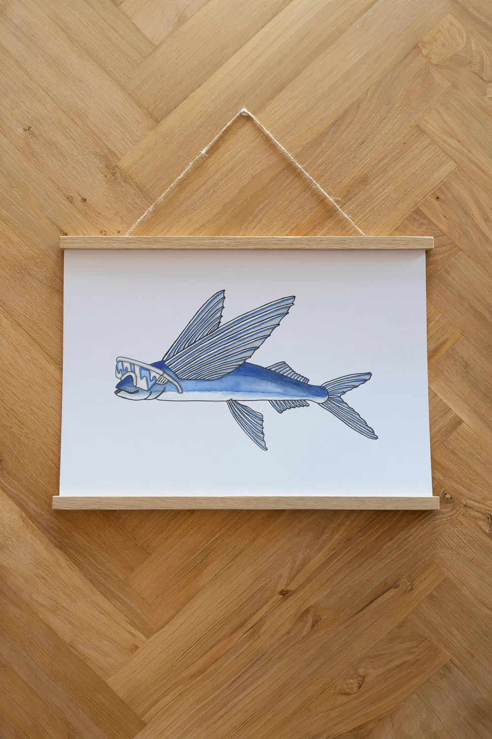 LAKOR Fly Fish Poster White Onesize 250g Papier