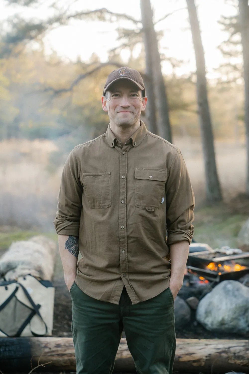 LAKOR Beaver Timber Cord Cap Chocolate Brown