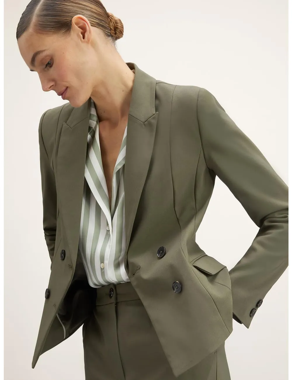 Motivi Blazer unifarben zweireihig Damen tailliert