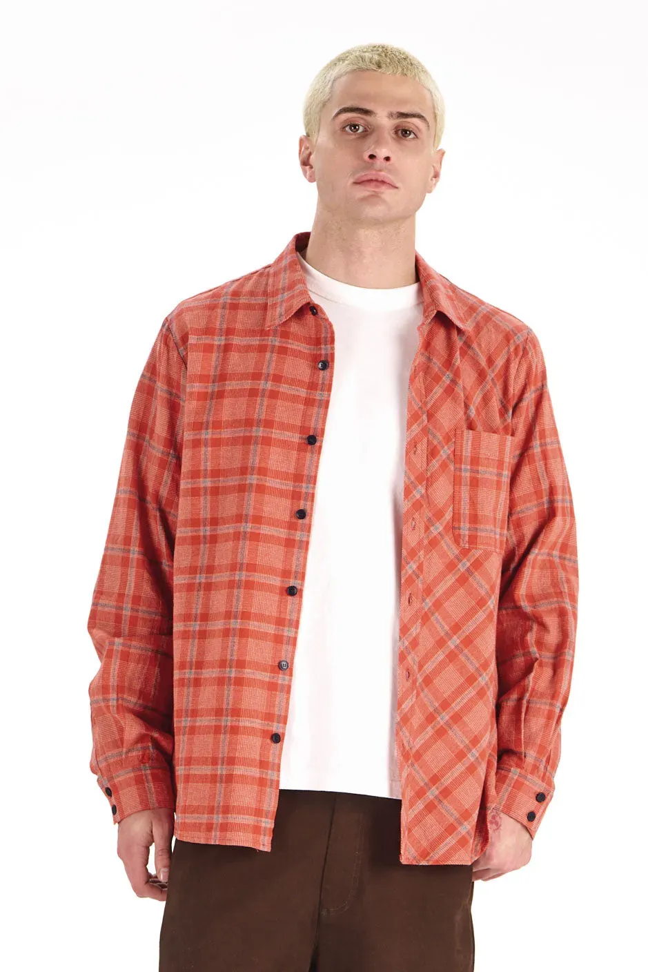 Komodo Dylan Flanellhemd Rot Navy Karo