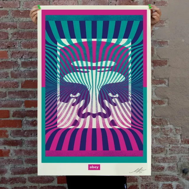 Obey Op Art Icon Lithografie 91x61cm offene Edition