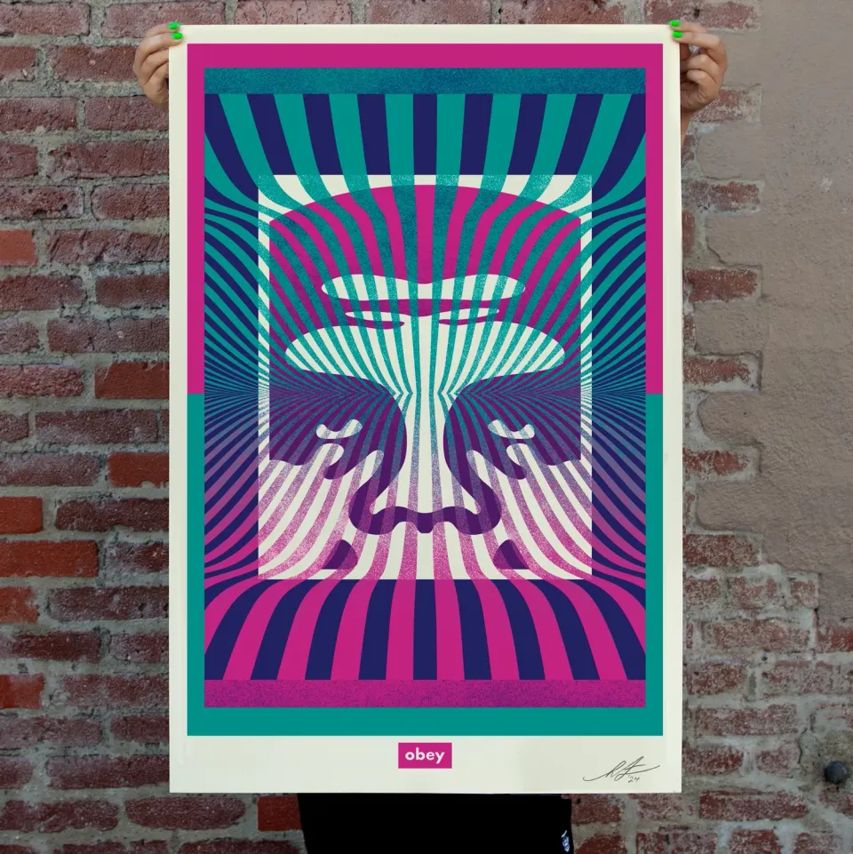 Obey Op Art Icon Lithografie 91x61cm offene Edition