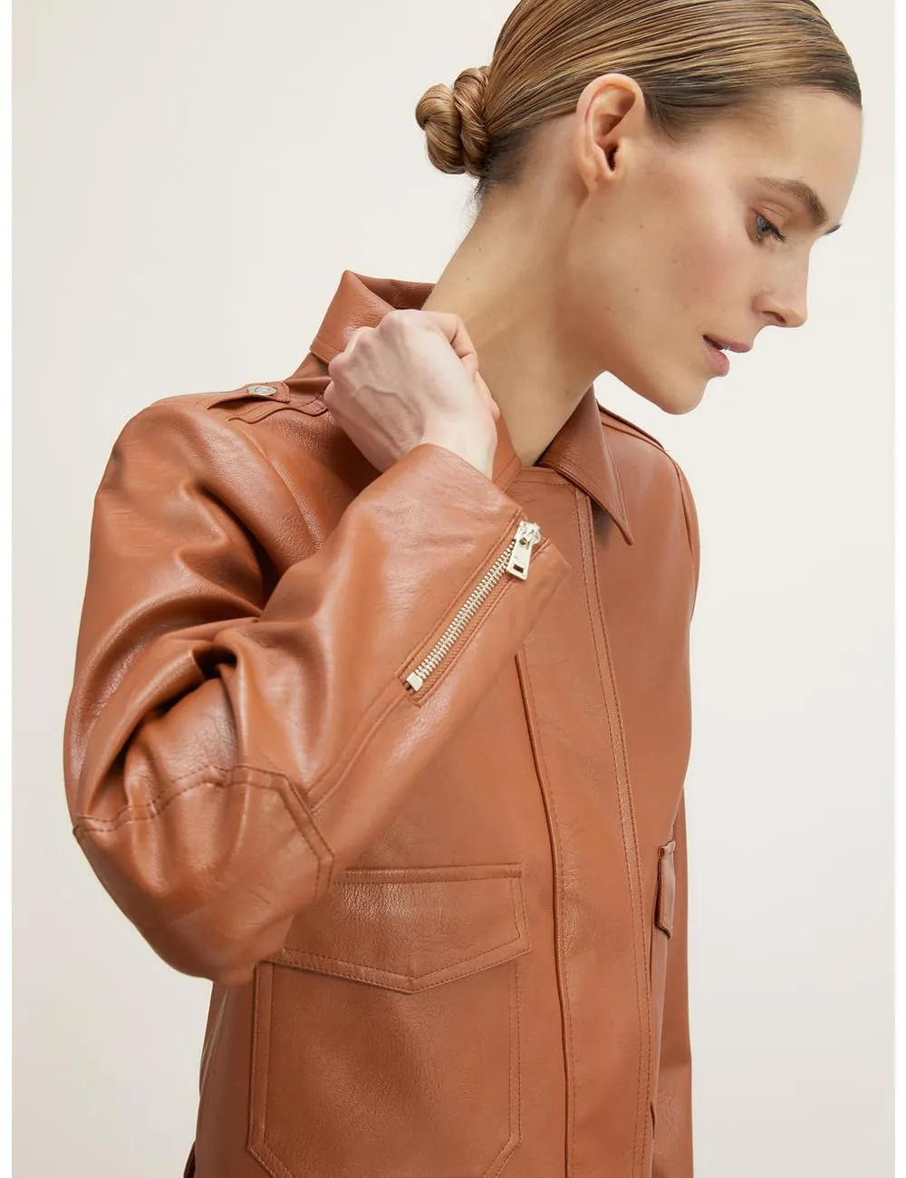 Motivi Boxer-Jacke beschichtet Braun 44