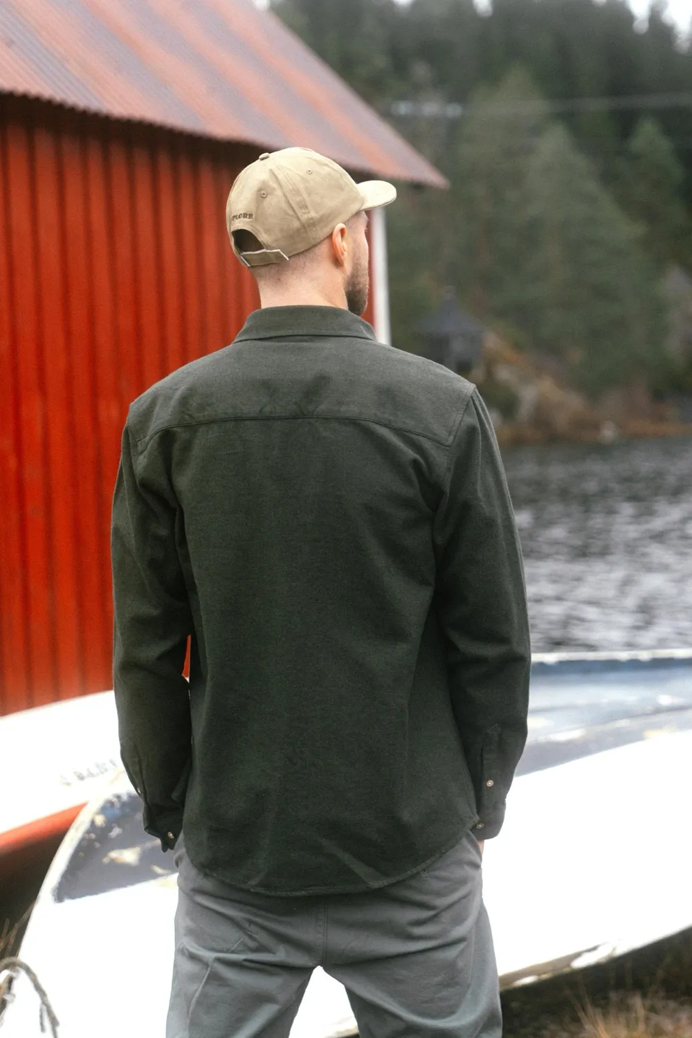LAKOR Moss Shirt Hemd Rifle Green aus Bio-Baumwolle