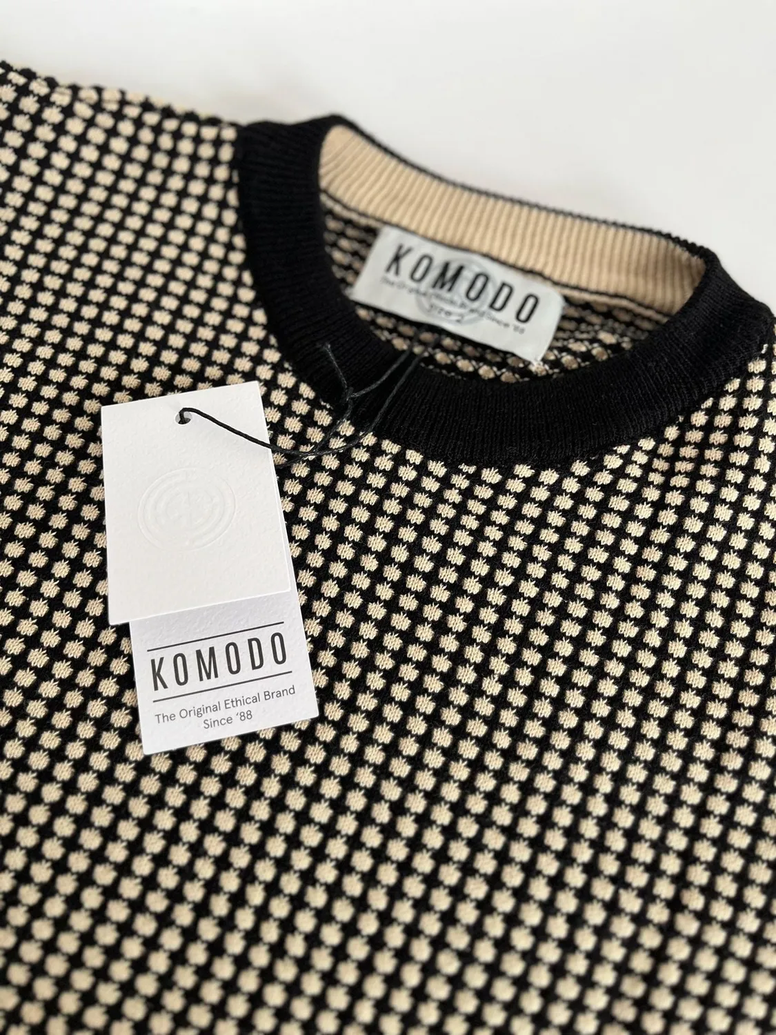 Komodo Hana Pullover Schwarz-Creme aus Bio-Baumwolle