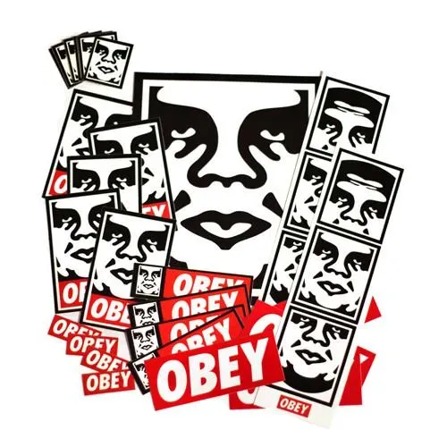Obey Icon Sticker Pack Aufkleber 28 Stück rot-schwarz