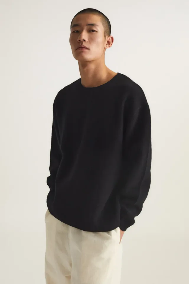 Oyuna Axa Pullover Schwarz Herren Oversize