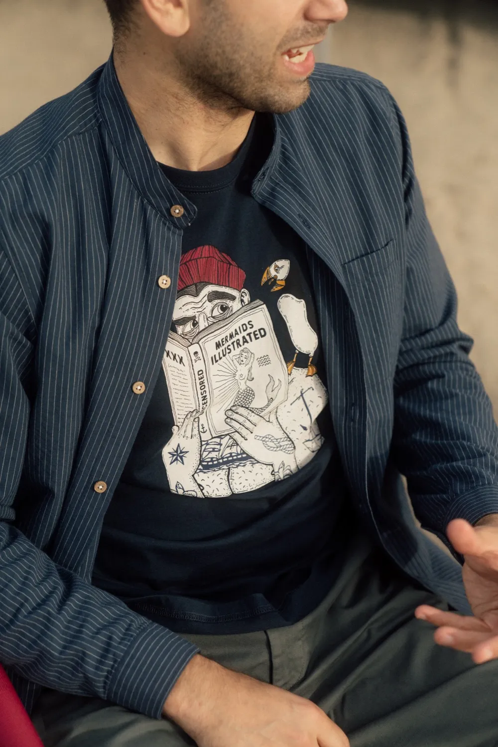 LAKOR Uncensored T-Shirt Blueberry Bio-Baumwolle