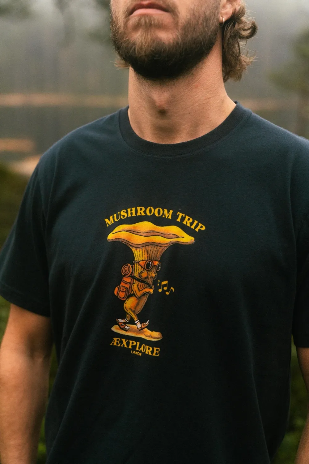 LAKOR Mushroom Trip T-Shirt Blueberry Bio-Baumwolle