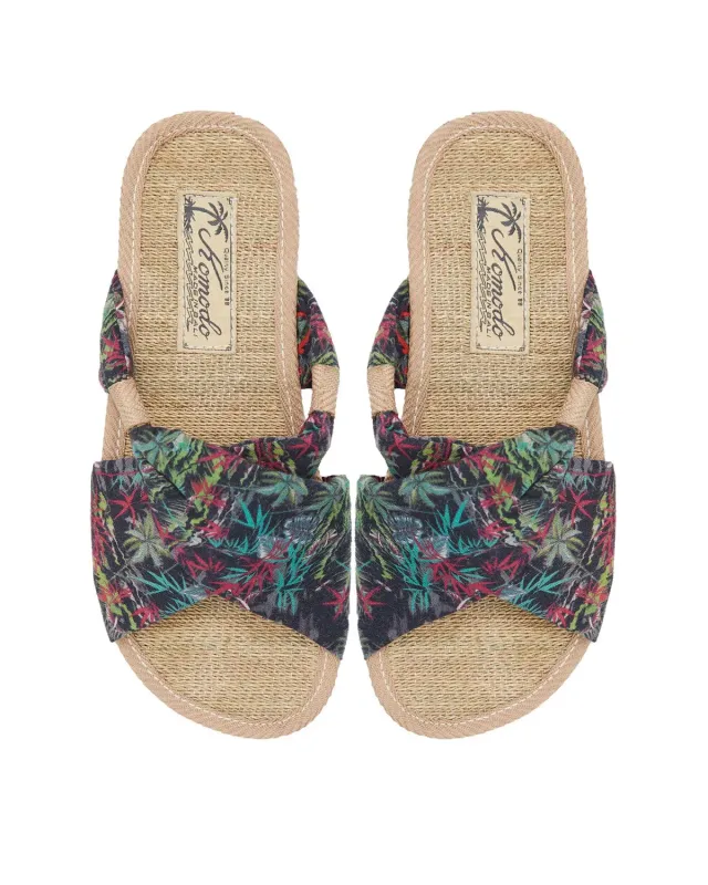 KOMODO HELENA SLIDER Pantoletten Damen Tropic Dark Vegan
