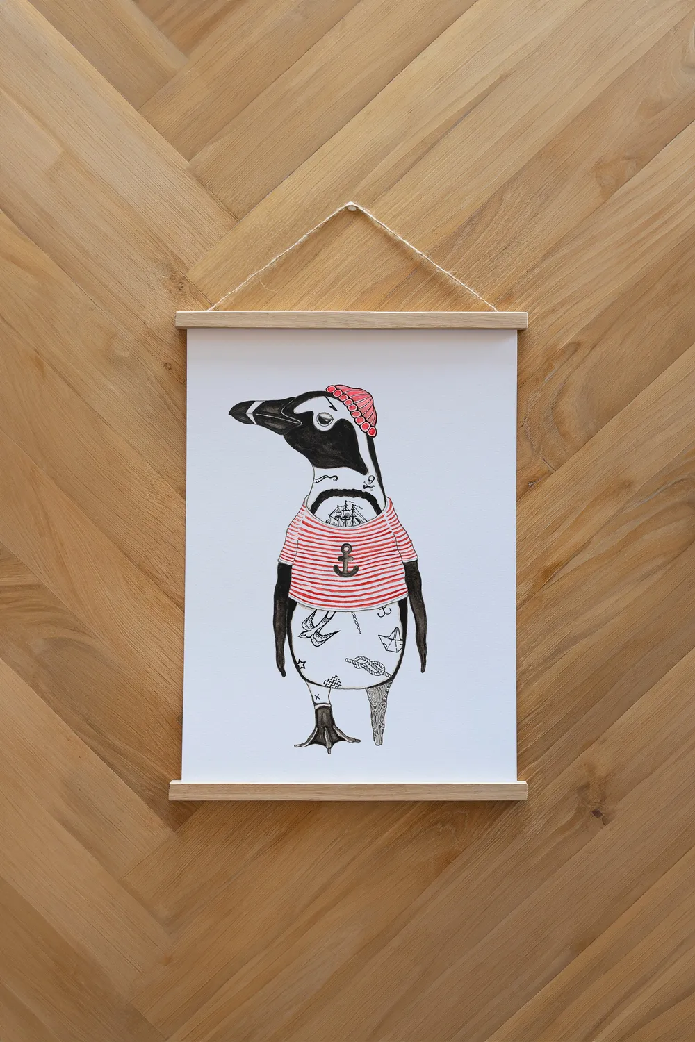 LAKOR African Penguin Poster White 250g Papier