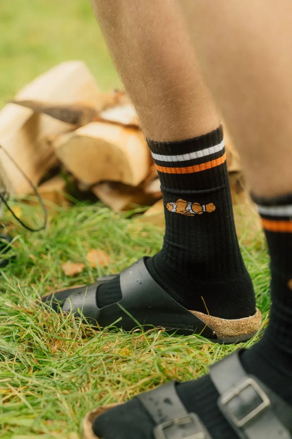 LAKOR Clownfish Tennissocken Schwarz Bio-Baumwolle