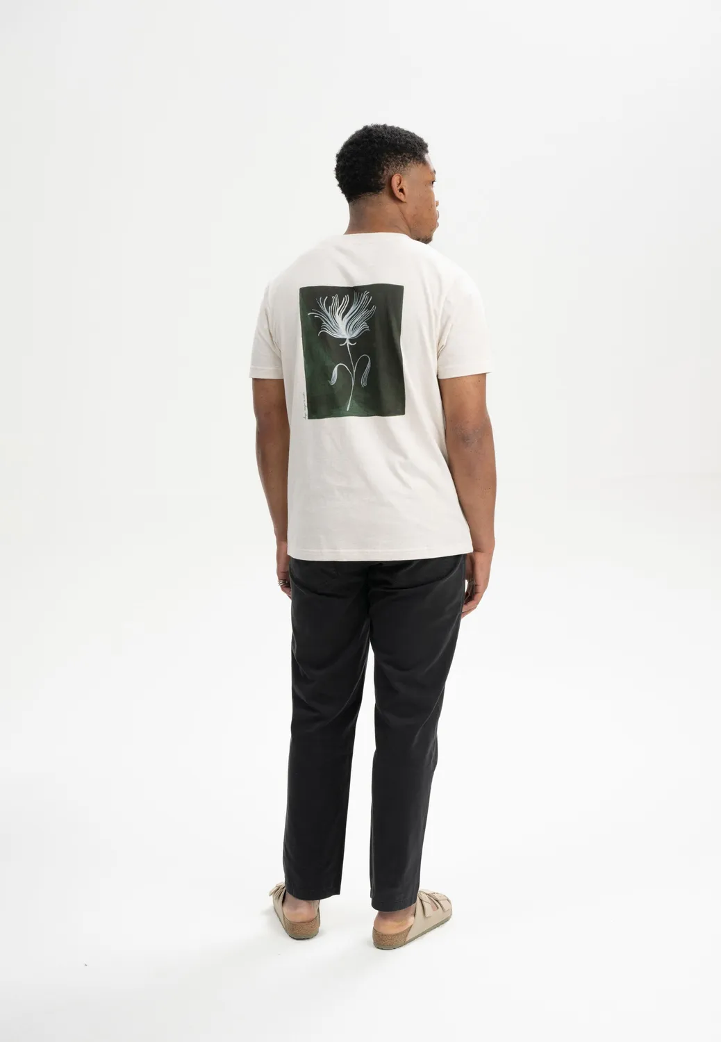 MELA Kaja T-Shirt botanical grün cream melange