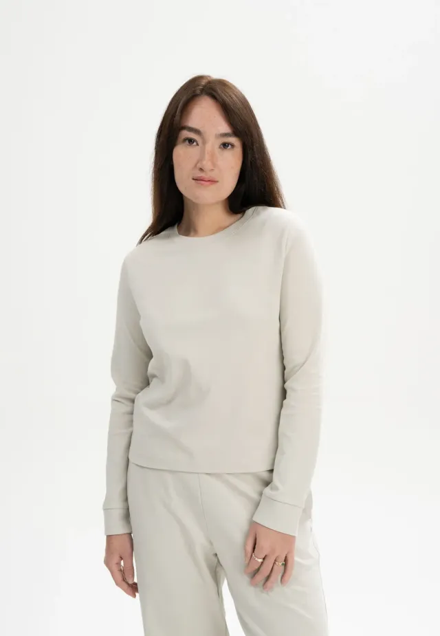 MELA AASTHA Langarmshirt tiefsee aus Bio-Baumwolle