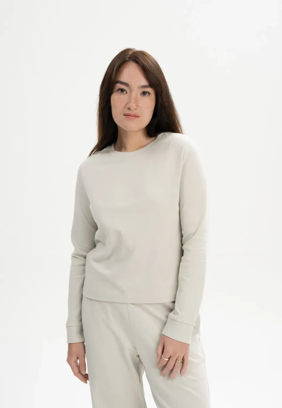 MELA AASTHA Langarmshirt tiefsee aus Bio-Baumwolle