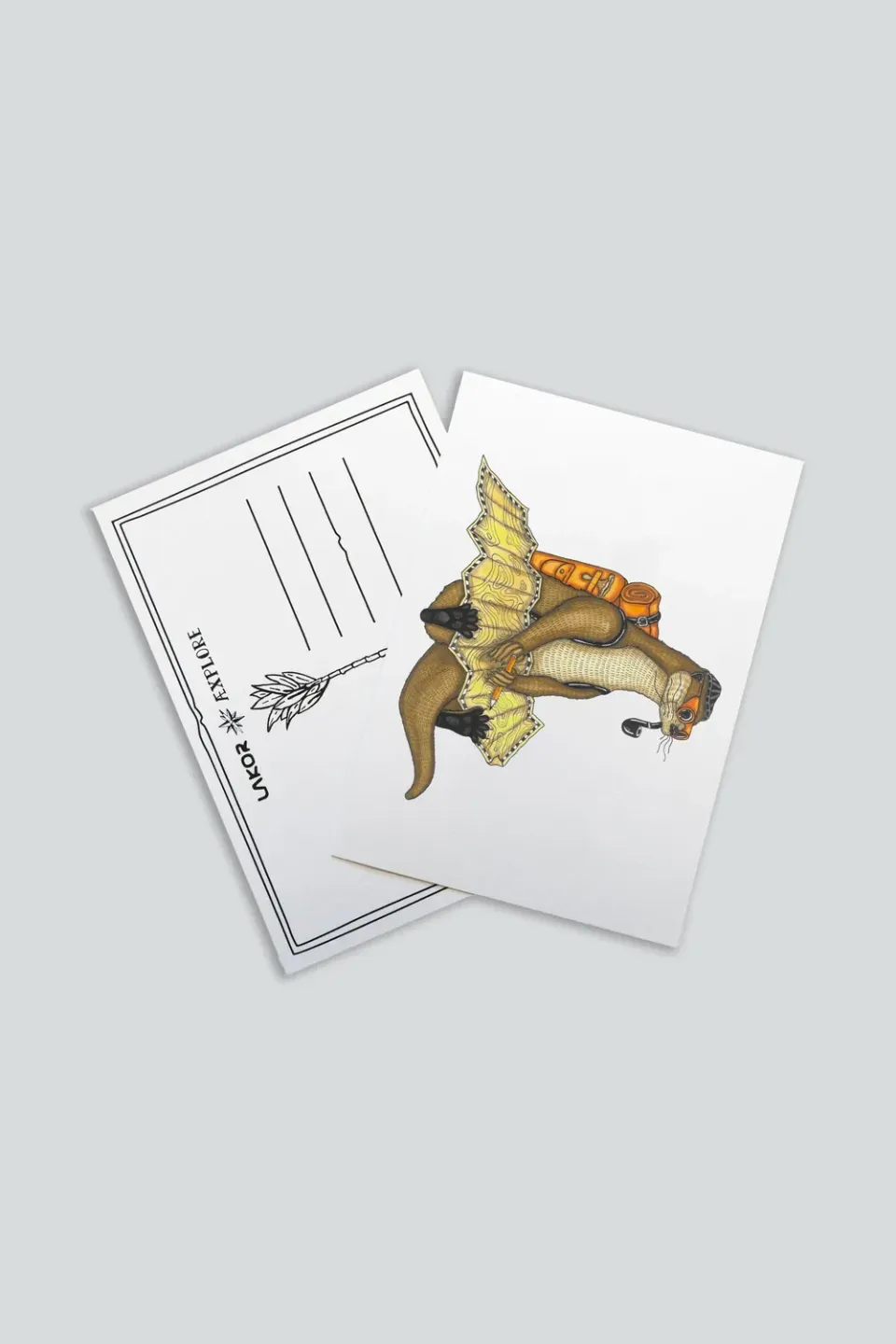 LAKOR The Otter Way Postkarte White Recyclingpapier