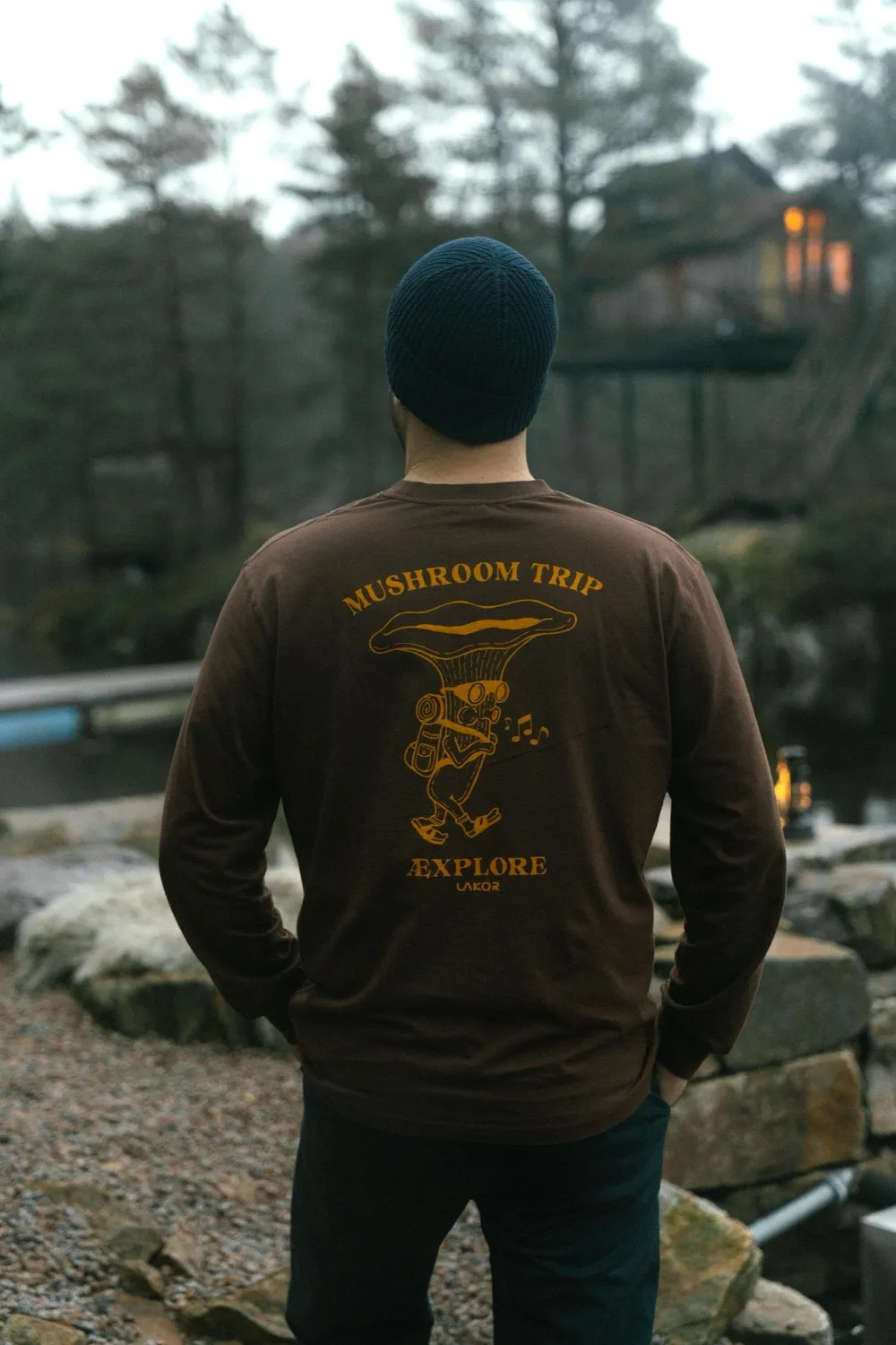 LAKOR Chanterelle Trip Boxfit Longsleeve Chicory Coffee Bio